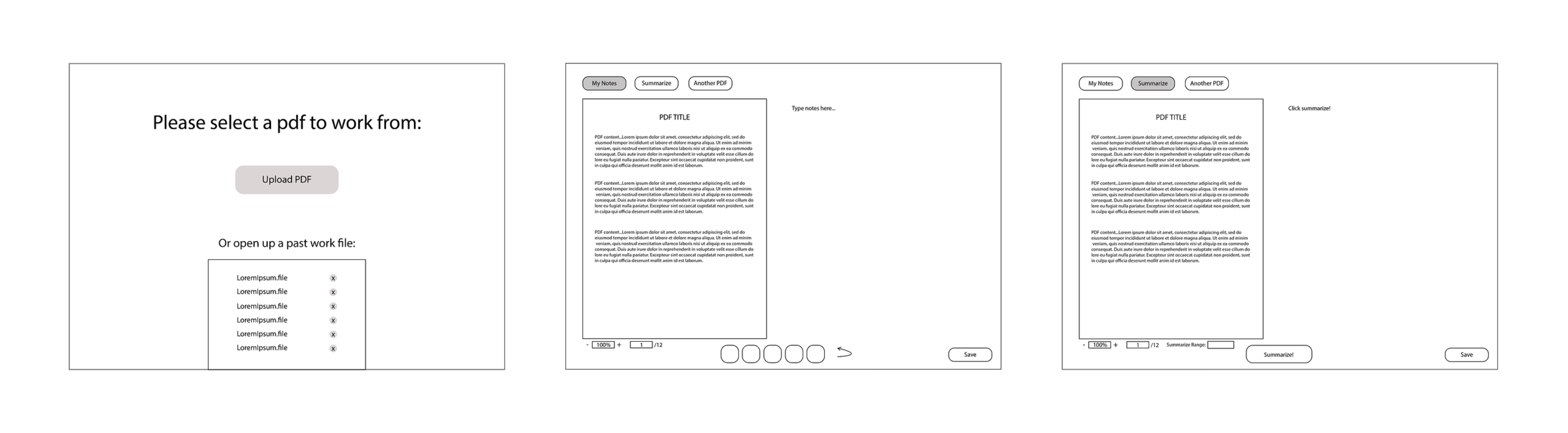 Lowfi Wireframes